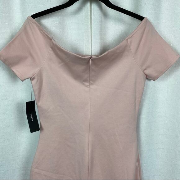 Lulus Baby Pink Oh My Off The Shoulder Body Con Mini Dress Sz.M NWT - Picture 12 of 16